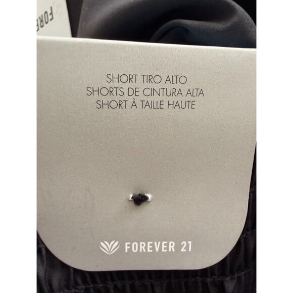 NWT Forever 21 Active High Rise Shorts XS Black Compression Workout Spring Sport - Picture 9 of 10